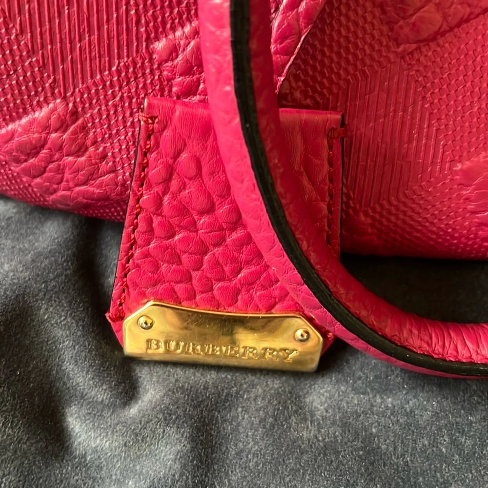 Burberry Orchard Grained Leather Satchel - Fuchsia (PINK) - Picture 4 of 11